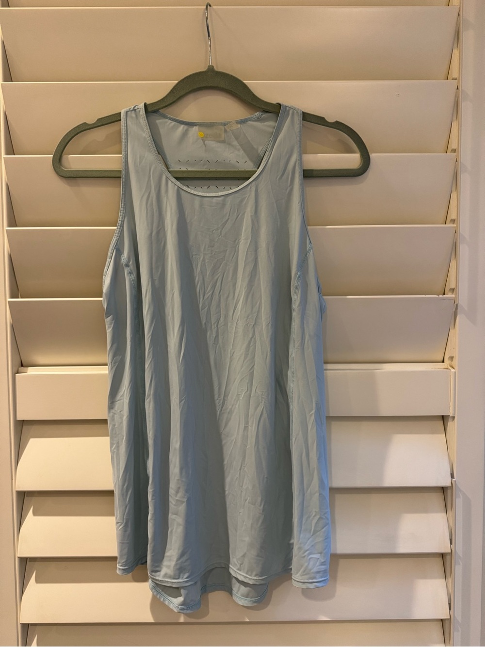 Zella Light Blue Scoop Neck Performance Tank